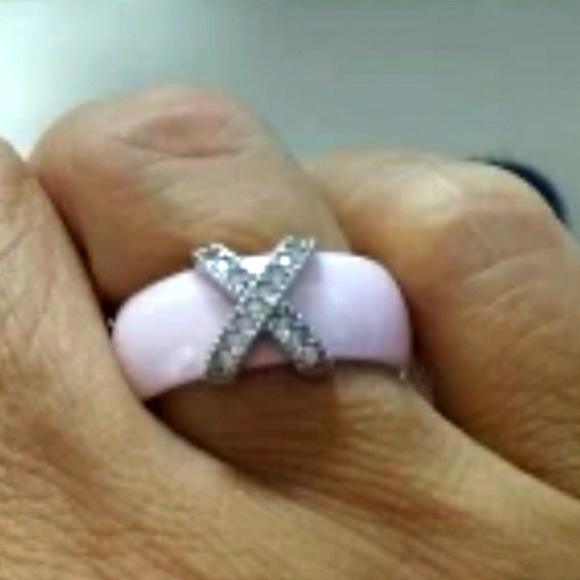 🥰Host Pic💖New Ceramic Ring with Bling - Picture 1 of 5